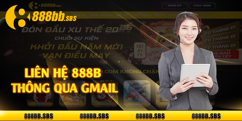Liên hệ 888B thông qua gmail